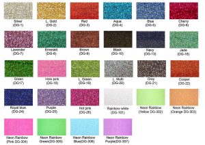 Colores vinil textil glitter